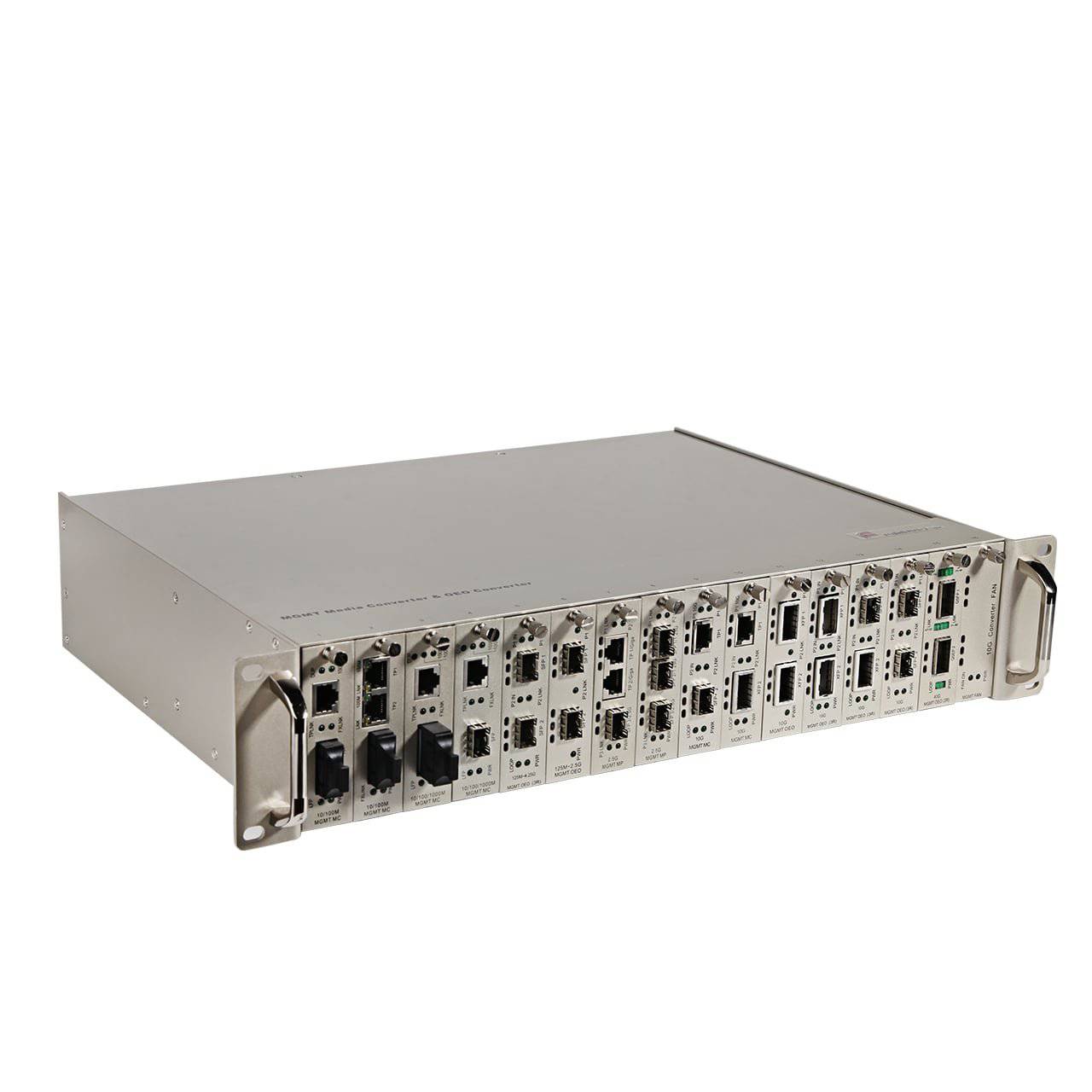 The thumbnail of 2U 16 Slot Managed Media Converter Chassis