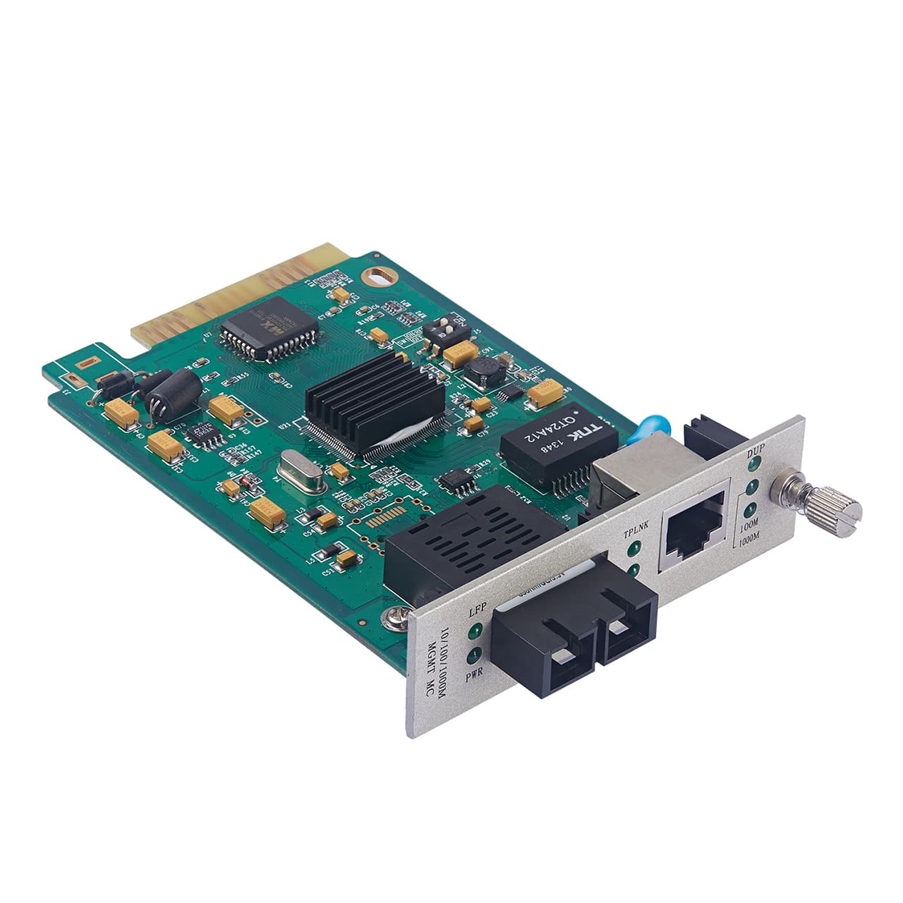 The thumbnail of 10/100/1000Base-TX to 1000Base-FX Managed GbE Media Converter Card