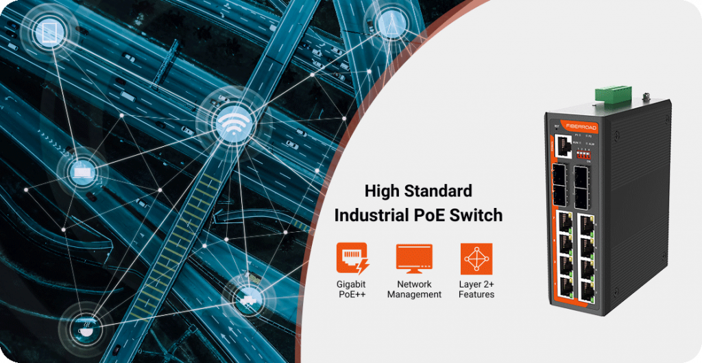 Managed PoE Switch, 8 Port Industrial PoE Switch